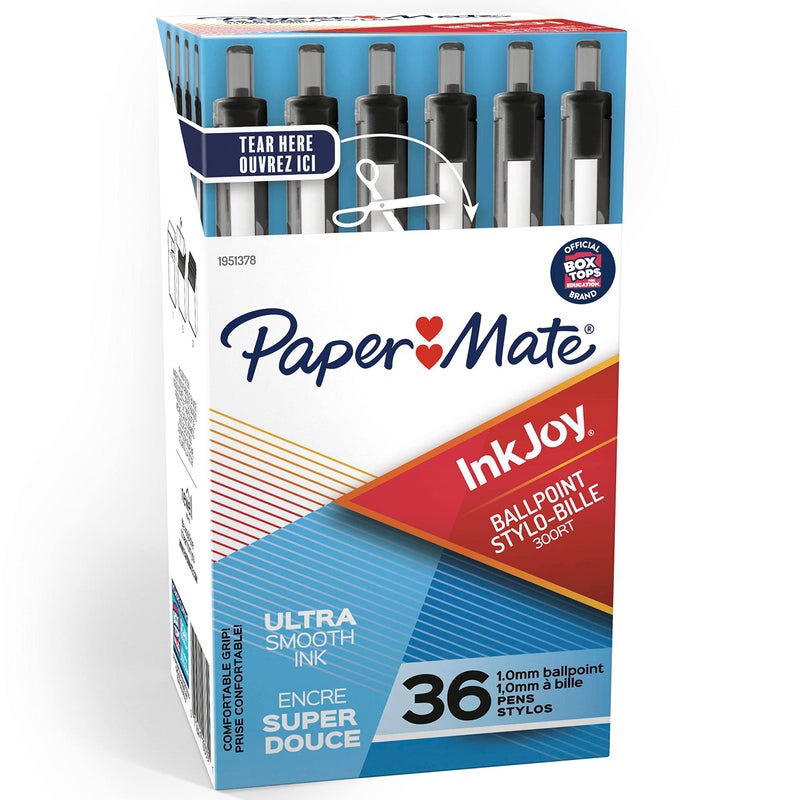Paper Mate Inkjoy 300 RT Ballpoint Pens,Black - Image 1